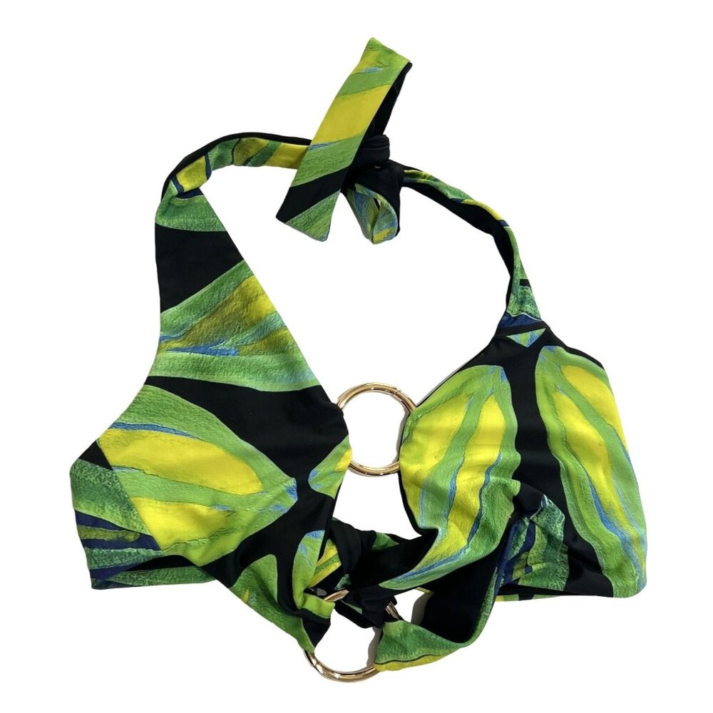 Louisa Ballou Sex Wax Bikini Top in Green